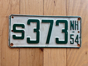 1954 New Hampshire Boat License Plate
