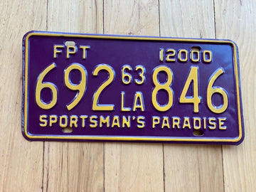 1963 Louisiana FPT License Plate
