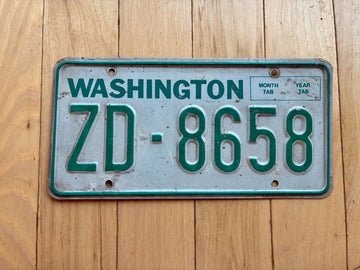 1983 to 1986 Washington State Trailer License Plate - Check With DOL For YOM