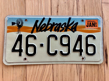 1993 Nebraska License Plate