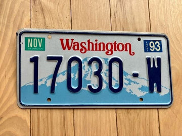1993 Washington State Truck License Plate (Check With DOL First For YOM)