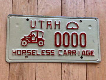 1961 Utah Horseless Carriage Sample License Plate