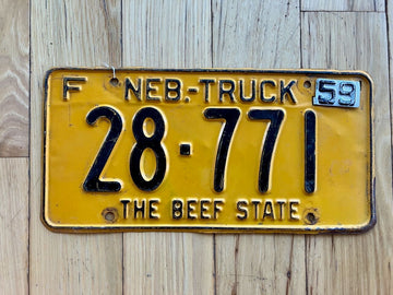 1959 Nebraska Truck License Plate