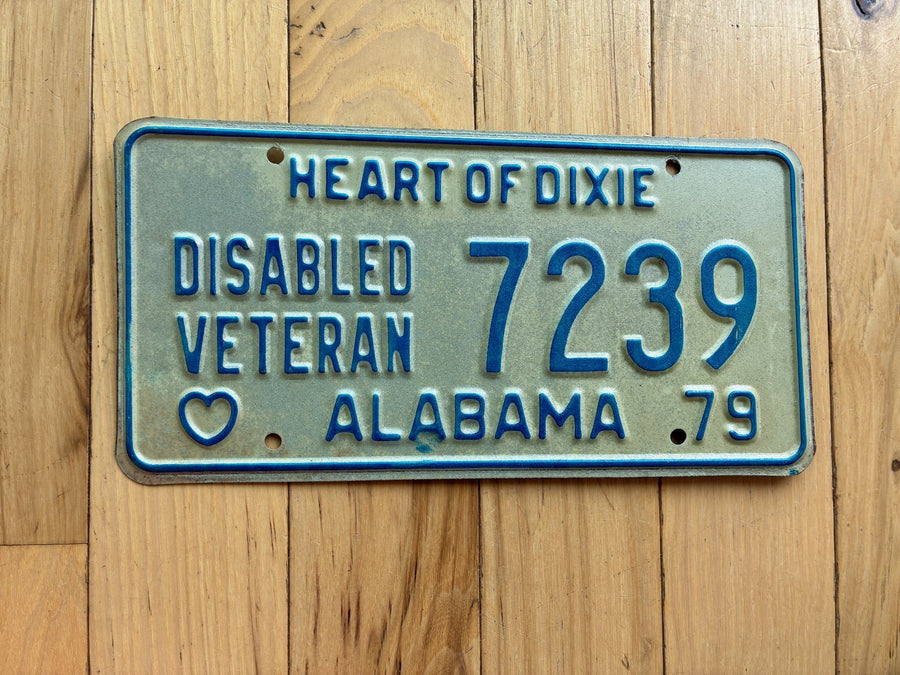 1979 Alabama Disabled Veteran License Plate