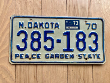 1973 North Dakota License Plate