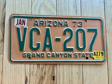 1973 Arizona License Plate W/1979 Tabs -MVD YOM Clear