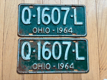 Pair of 1964 Ohio License Plates
