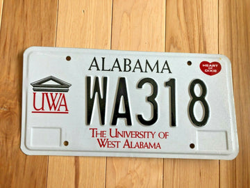 University of West Alabama License Plate