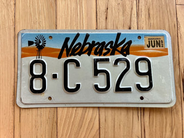 1993 Nebraska License Plate