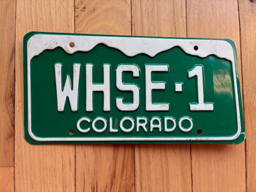 1980s Colorado Vanity License Plate - WHSE - 1