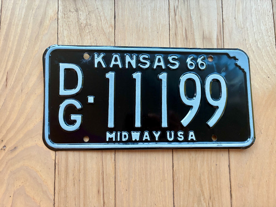 1966 Kansas License Plate