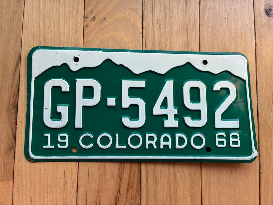 1968 Colorado License Plate