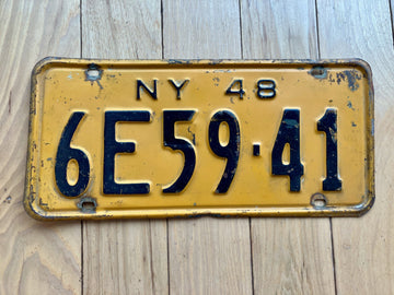 1948 New York License Plate
