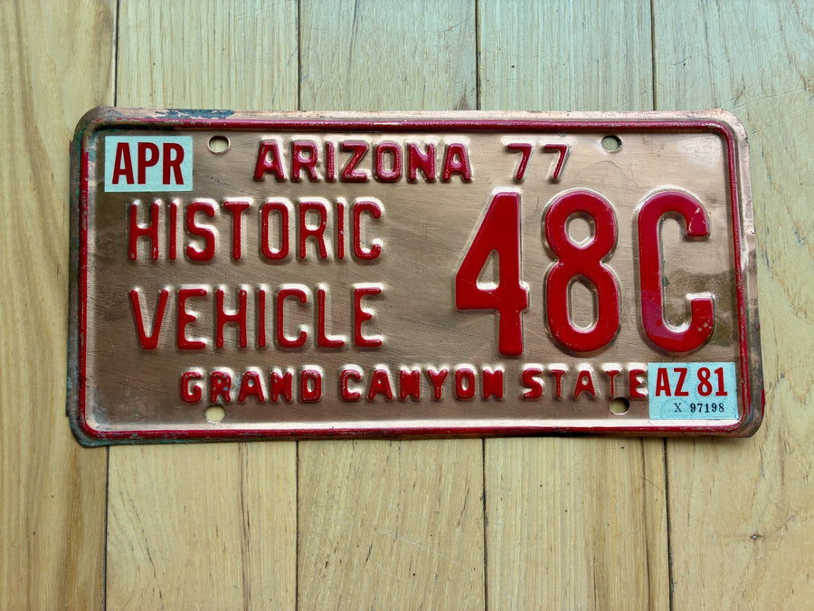 1977 Arizona Historic Vehicle License Plate – RusticPlates