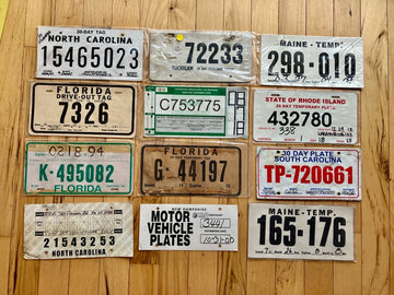 12 Temporary (Paper) License Plates