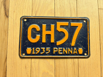 1935 Pennsylvania License Plate
