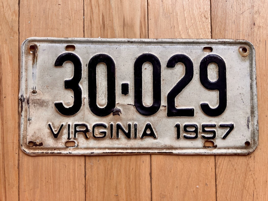 1957 Virginia License Plate