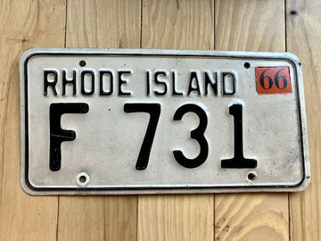 1966 Rhode Island License Plate