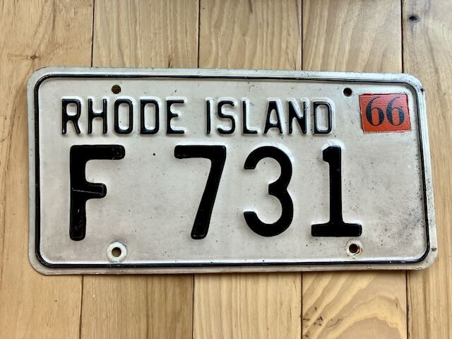 1966 Rhode Island License Plate