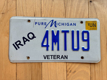 2021 Michigan Iraq Veteran License Plate