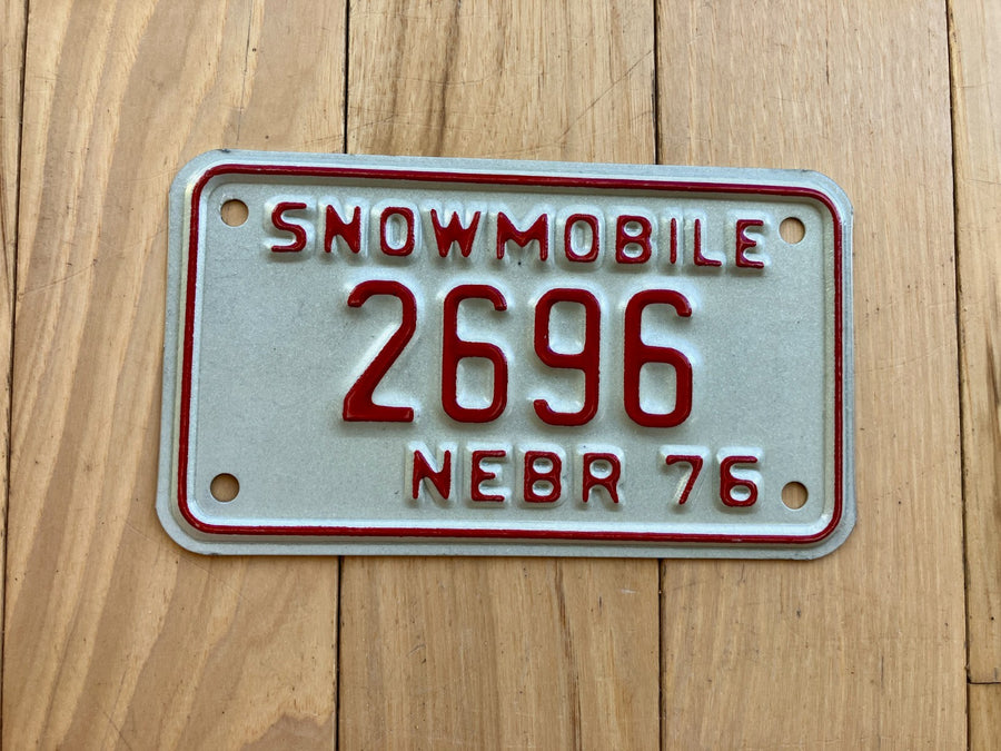 1976 Nebraska Snowmobile License Plate