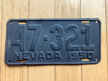 1950 Nevada License Plate