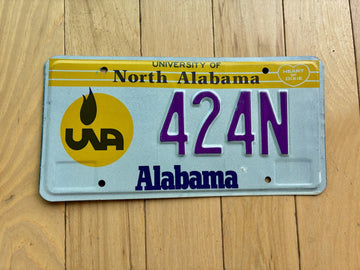 1991 Alabama North University License Plate