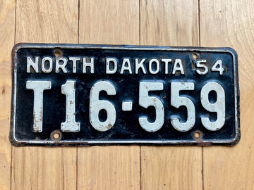 1954 North Dakota Truck License Plate