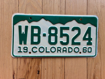1960 Colorado License Plate