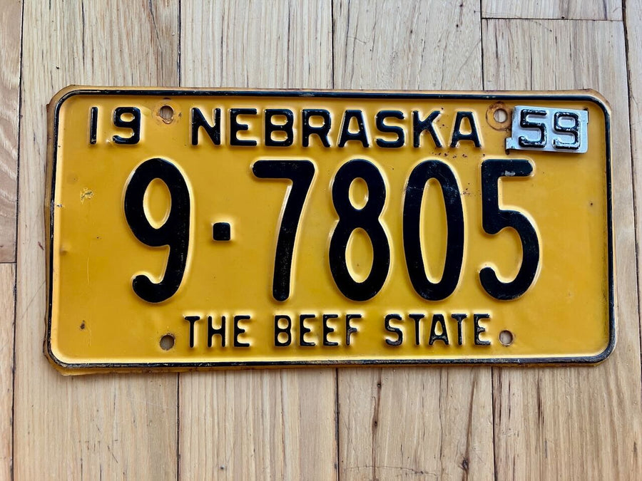 1959 Nebraska License Plate