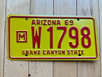 1969 Arizona Municipal License Plate