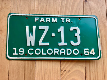 1964 Colorado Farm Trailer License Plate
