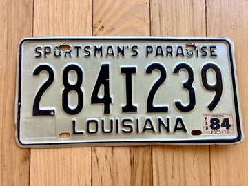 1984 Louisiana License Plate