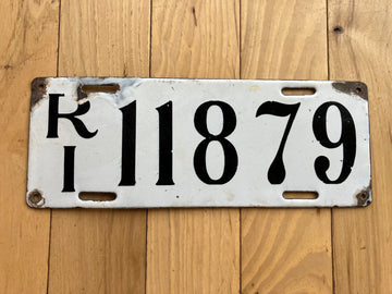 1912 to 1917 Rhode Island License Plate