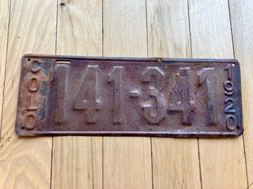 1920 Colorado License Plate