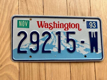 1993 Washington State Truck License Plate (Check With DOL First For YOM)