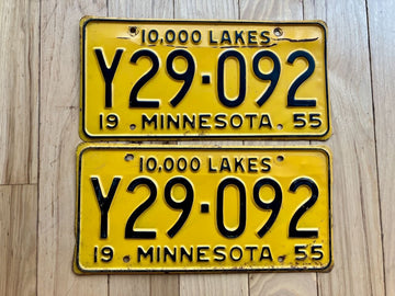 Pair of 1955 Minnesota License Plates
