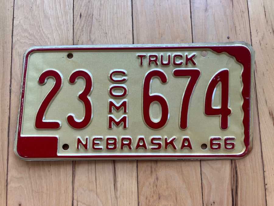 1966 Nebraska Commercial Truck License Plate