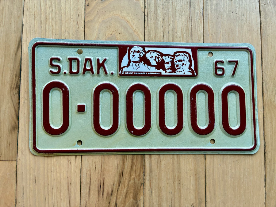 1967 South Dakota Sample License Plate