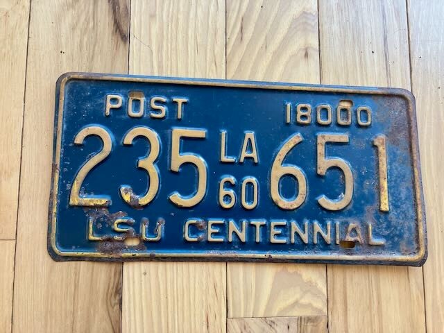 1960 Louisiana License Plate
