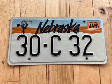 1993 Nebraska License Plate