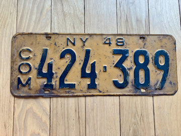 1948 New York Commercial License Plate