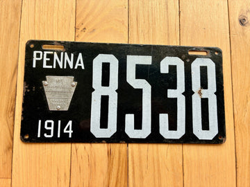 1914 Pennsylvania License Plate