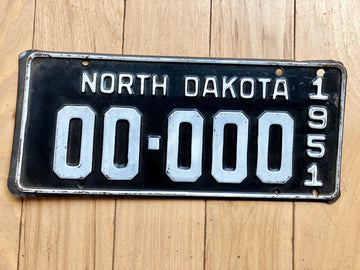 1951 North Dakota Sample License Plate