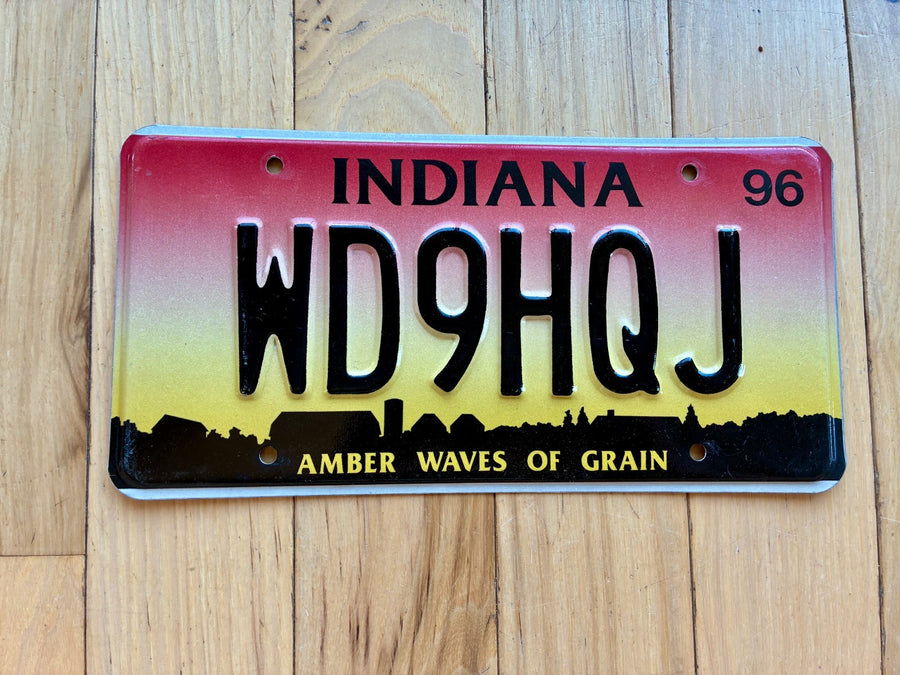 1996 Indiana Amateur Radio License Plate
