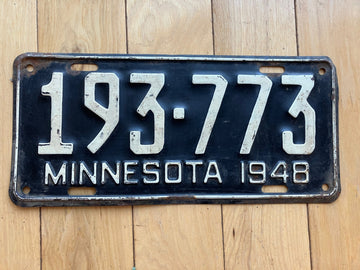 1948 Minnesota License Plate