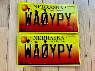 Pair of 2005 Nebraska Amateur Radio License Plates