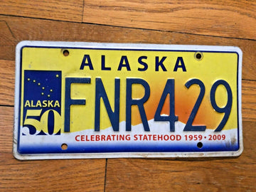 Alaska 50th Anniversary License Plate