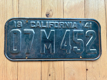 1941 California License Plate
