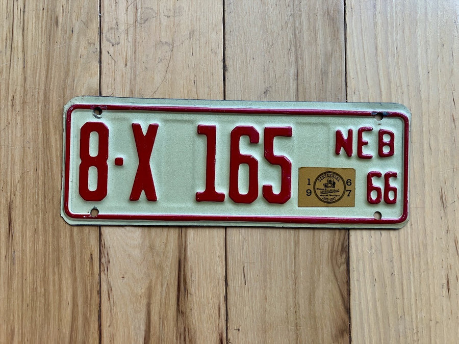 1966 Nebraska Trailer License Plate